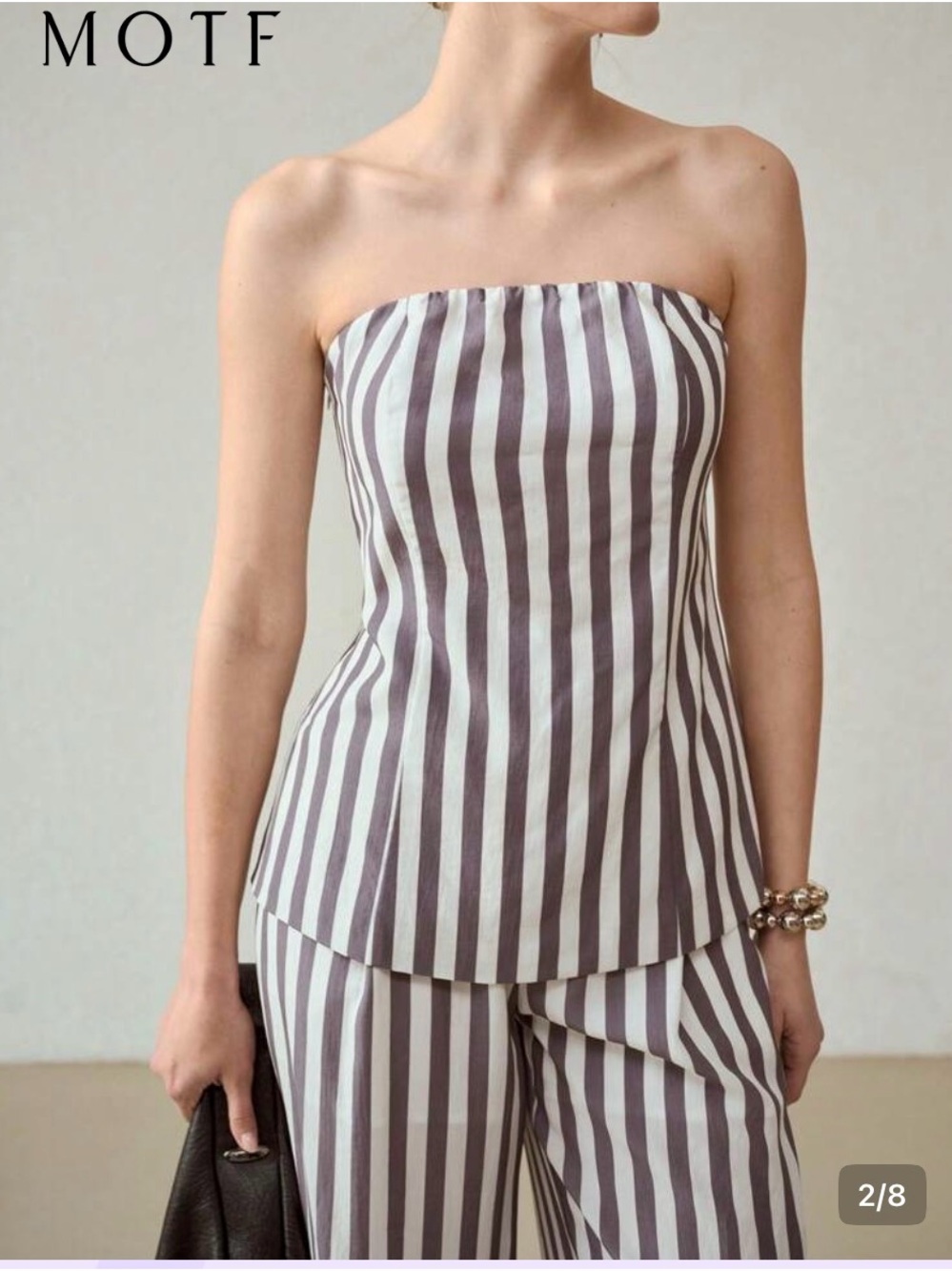 MOTF Strapless striped top